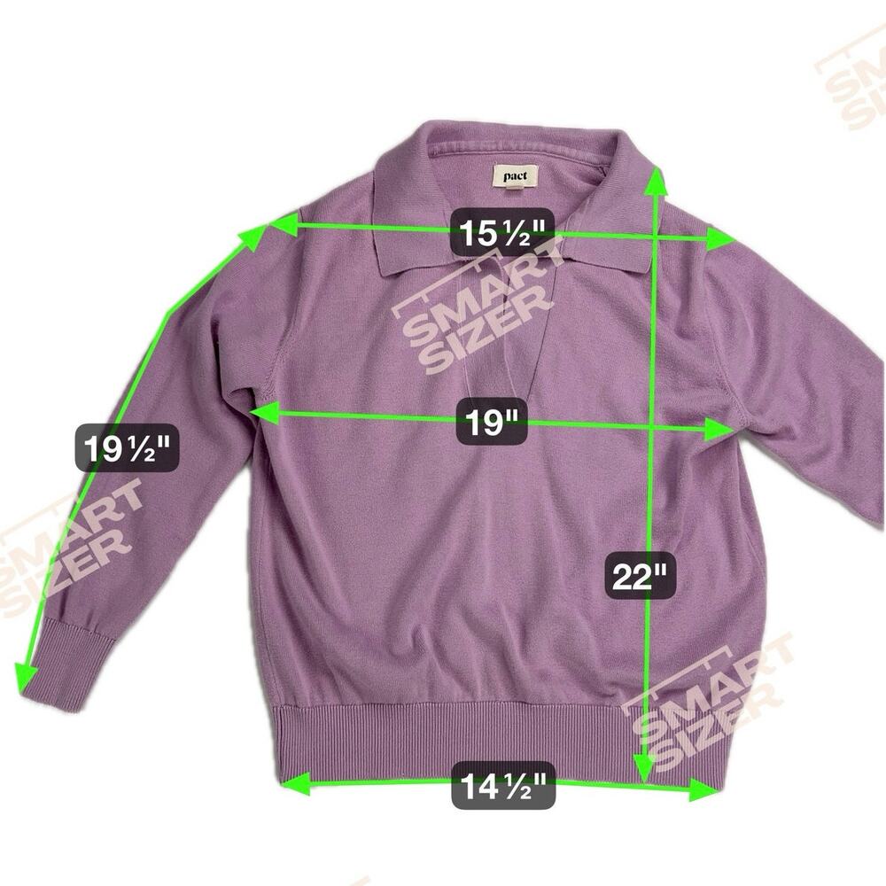 Pact Split Neck Collared Polo Sweater Organic Cot… - image 6